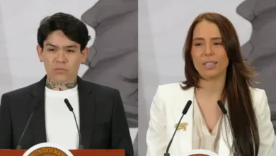 junior h y majo aguilar sorprenden en la mañanera de claudia sheinbaum