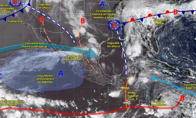 prevén lluvias intensas y riesgo de inundaciones en el norte y sureste de méxico