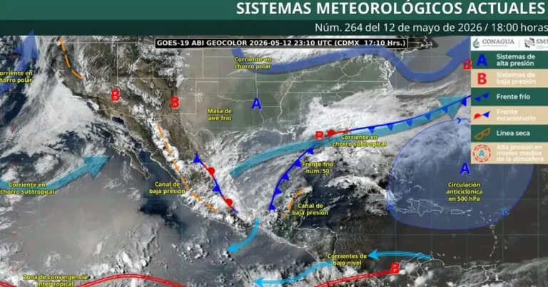 pronóstico de lluvias para mañana 13 de mayo de 2026
