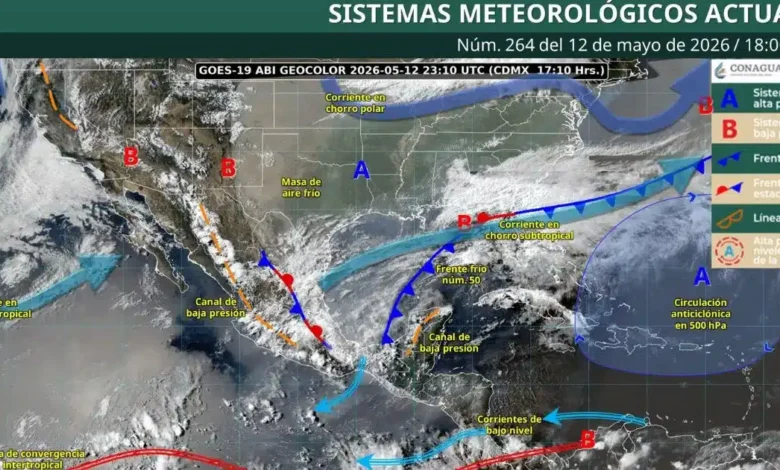pronóstico de lluvias para mañana 13 de mayo de 2026
