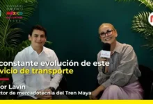 Director de mercadotecnia del Tren Maya, nos habla desde el stand de este gran proyecto