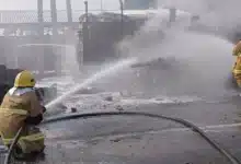 pipa de aceite se incendia en la cárdenas coatzacoalcos