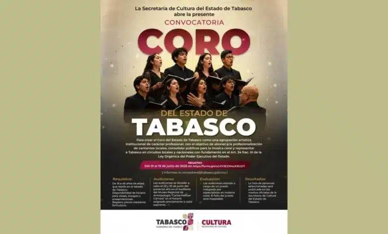 Buscan nuevas voces para integrarse al coro de Tabasco