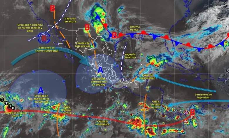 alerta por lluvias intensas en méxico y fin de onda de calor