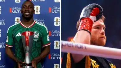 canelo Álvarez entrega premio a julián quiñones tras brillar en el partido inaugural del mundial 2026 (1)
