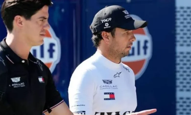 checo pérez abandona el gp de austria tras incendio y falla en su cadillac