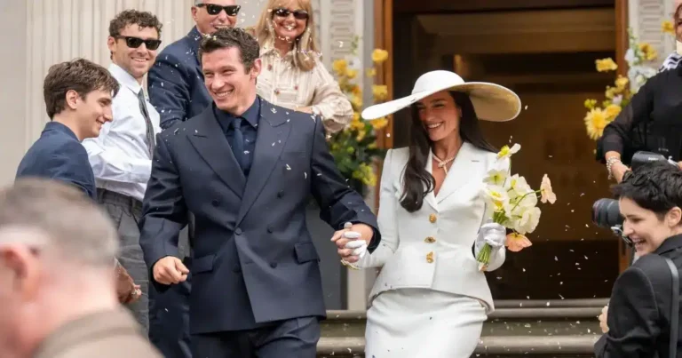 dua lipa y callum turner celebran su boda con un estilo inspirado en el glamour vintage