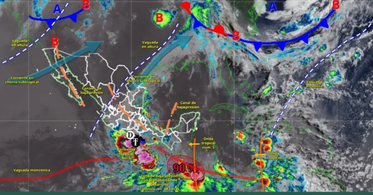 Pronóstico del tiempo hoy en México: fuertes lluvias, avanza tormenta tropical Boris (Foto de Conagua)
