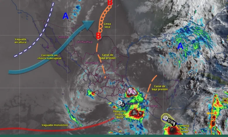 Pronóstico del tiempo hoy en México: avanza depresión tropical Boris, lluvias intensas (Foto de internet)