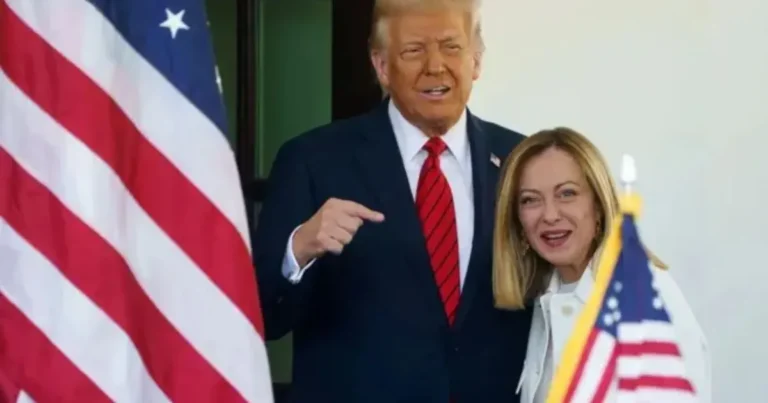 giorgia meloni acusa a trump de inventar historia sobre una fotografía durante el g7