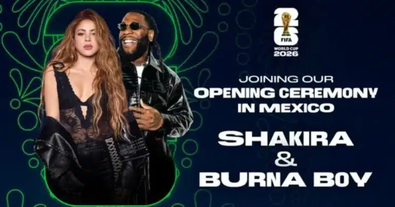 shakira y burna boy encabezarán la ceremonia de apertura de la copa mundial de la fifa 2026 en la cdmx