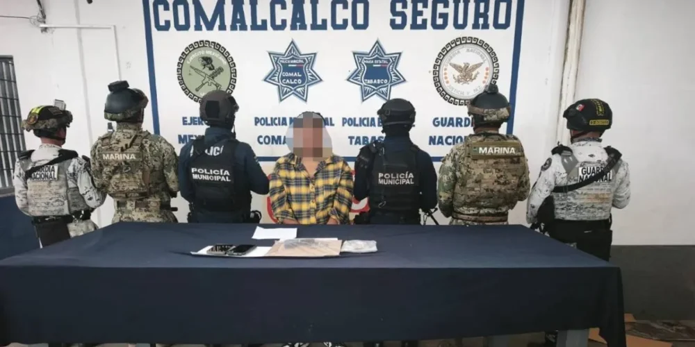 capturan a presunto infractor armado en comalcalco