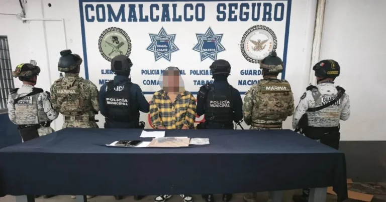 capturan a presunto infractor armado en comalcalco
