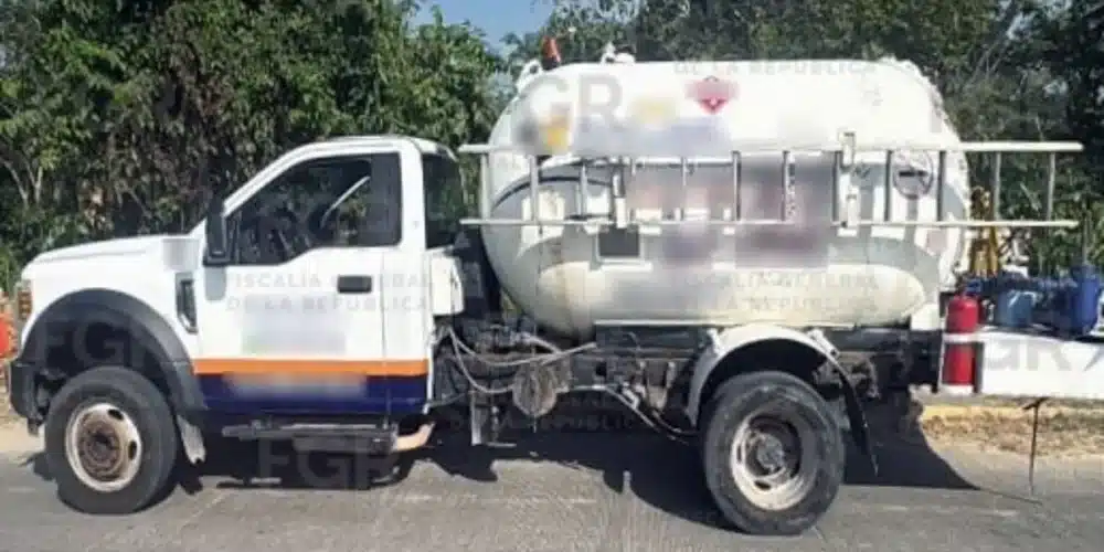 fgr asegura pipa con 2,800 litros de gas l.p.