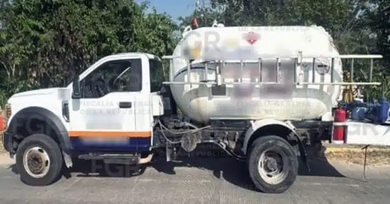 fgr asegura pipa con 2,800 litros de gas l.p.
