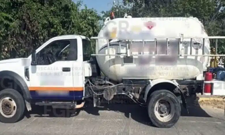 fgr asegura pipa con 2,800 litros de gas l.p.
