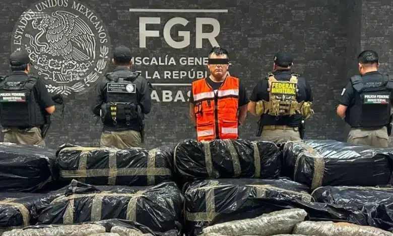 golpe al narcotráfico en tabasco caen más de 1.2 toneladas de marihuana
