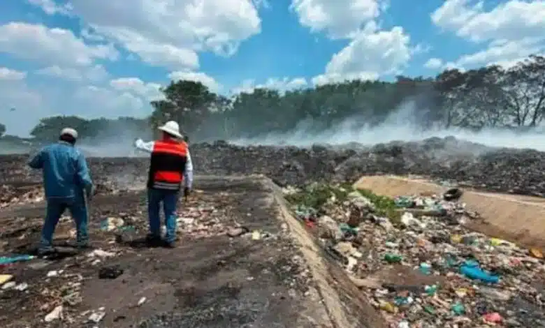 Controlan incendio en estación de transferencia de Centro
