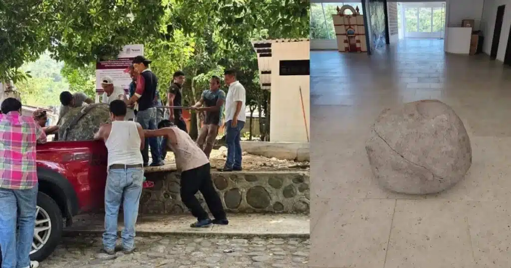 Recuperan petroglifo prehispánico para el acervo municipal