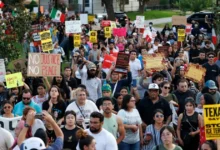Protestas en Texas por fallecimiento de Lorenzo Salgado a manos del ICE (Foto de internet)
