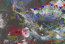 Pronóstico del clima: fuerte lluvias por circulaciones ciclónicas y canales de baja presión (Imagen de Conagua)