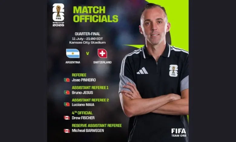 fifa confirma terna arbitral portuguesa para el argentina vs suiza
