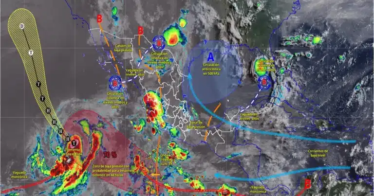 lluvias intensas afectarán el noroeste de méxico prevén chubascos en gran parte del país
