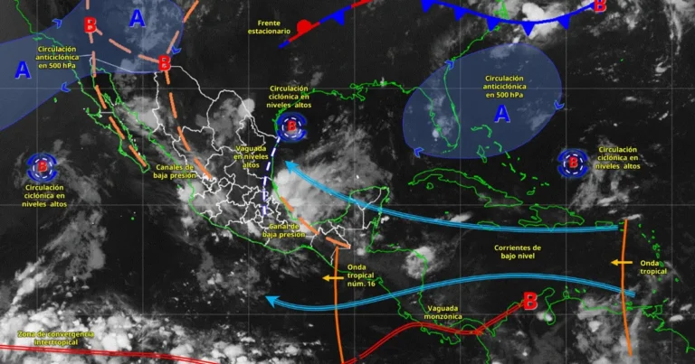 lluvias intensas y calor afectarán a méxico este 8 de julio