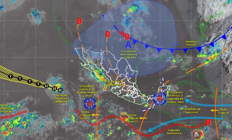 lluvias intensas y calor extremo golpearán varios estados