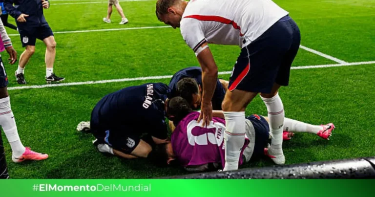 video completo jordan henderson se fractura el brazo al celebrar la victoria de inglaterra sobre méxico