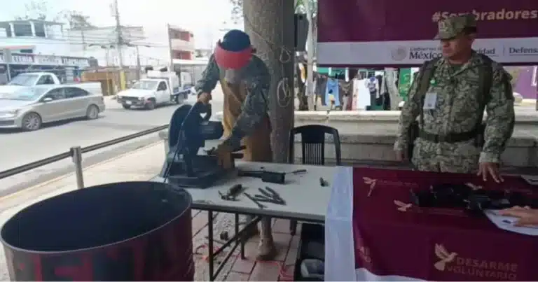 Pagan más de 1.7 mdp por retirar 78 armas de las calles de Centro (Foto de cortesía)