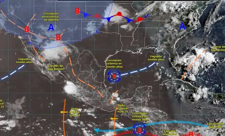 clima en méxico estados con lluvias fuertes, granizo y temperaturas superiores a 45 grados