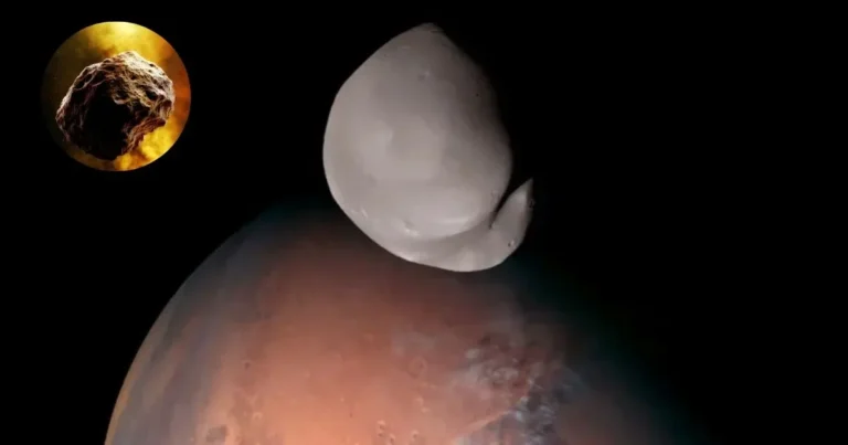 Cómo el impacto de un asteroide remodeló a Deimos y transformó la luna de Marte (Foto UAE)