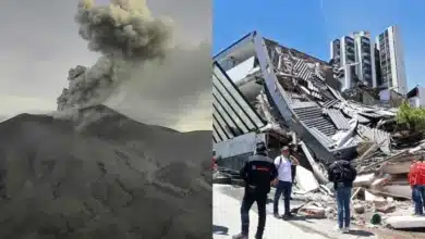 Volcán Puracé emite ceniza tras terremoto en Colombia (Fotos de internet)