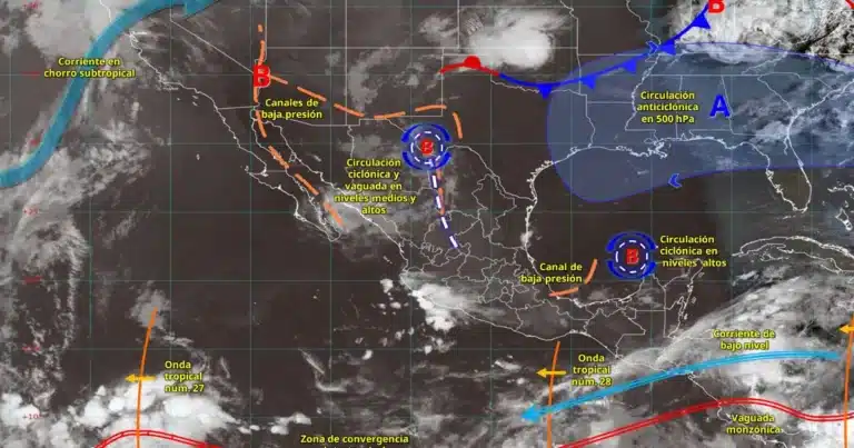 Pronóstico del clima: lluvias fuertes y granizo (Imagen de Conagua)