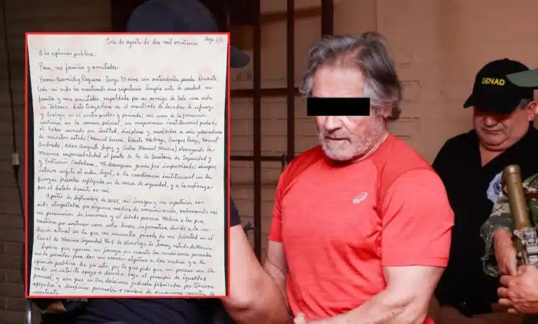 hernán bermúdez requena se declara inocente desde el altiplano con una carta y acusa de persecución política