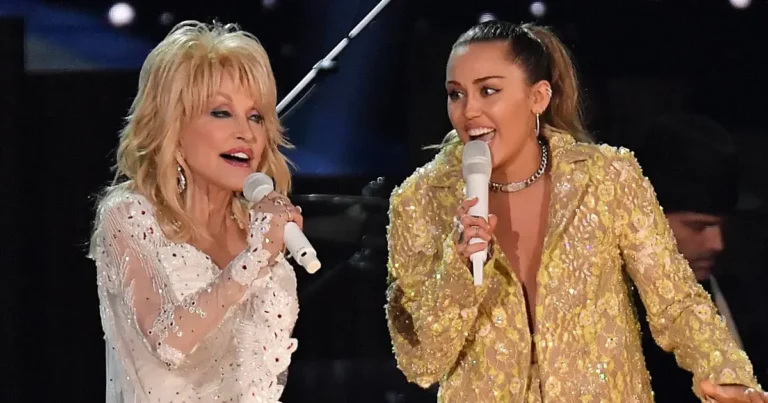 miley cyrus despide a dolly parton, su madrina