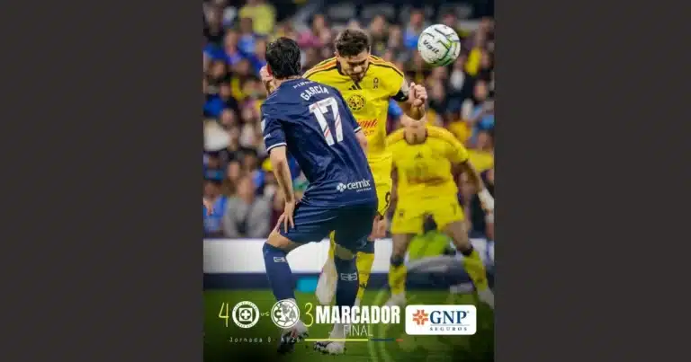 cruz azul vence 4 3 al américa bronca en el clásico