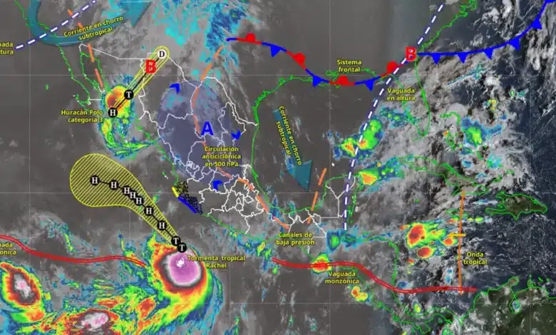 clima en méxico hoy huracán polo entra a sonora