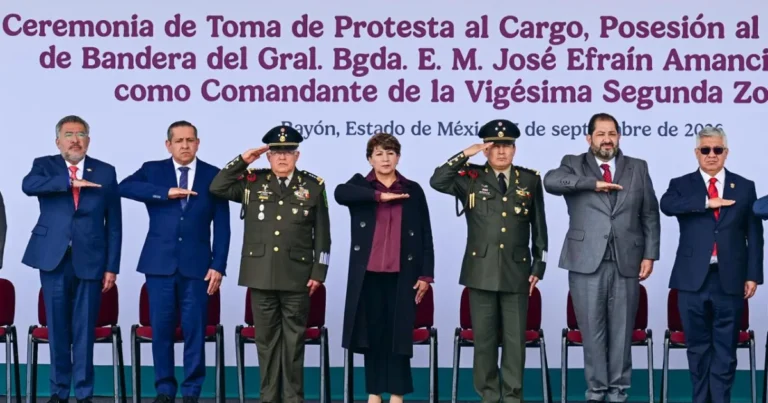 delfina gómez atestigua toma de protesta de josé amancio gonzález como comandante de la 22a zona militar