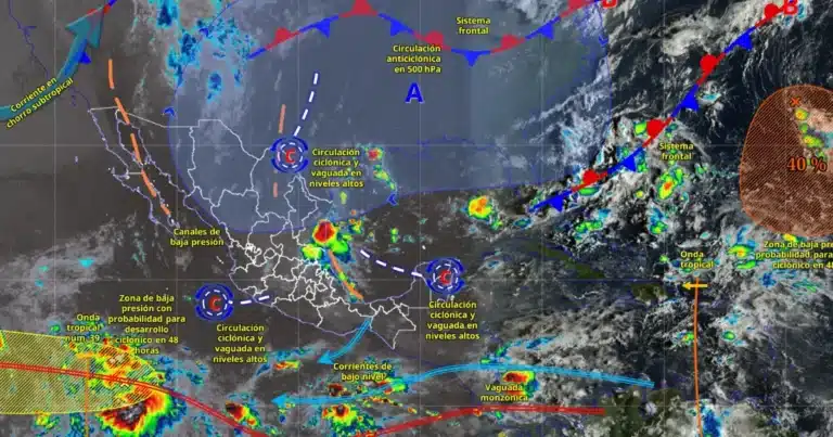 el pronóstico nacional contempla lluvias intensas, fuertes rachas de viento y temperaturas de hasta 45 °c este 17 de septiembre.