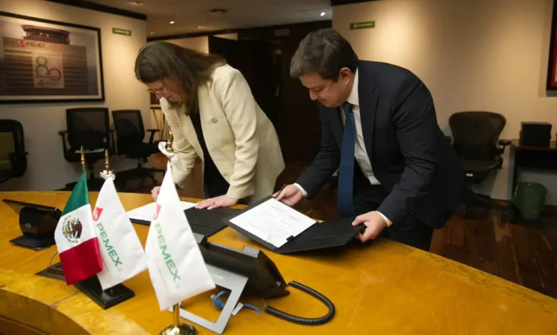 Pemex y la empresa Woodside Energy (Foto de redes sociales)