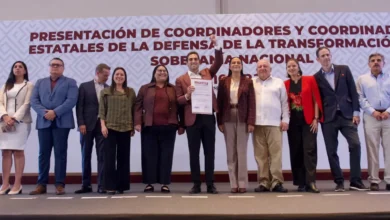 Palabras de la presidenta nacional de Morena, Ariadna Montiel, en la presentación del coordinador estatal Gino Segura (Foto de redes sociales)