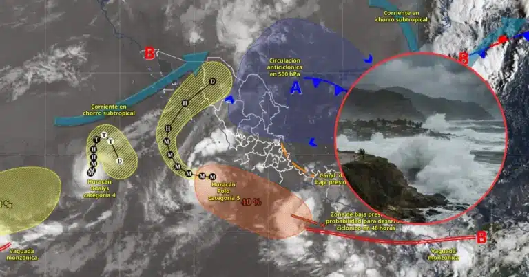 Pronóstico del Tiempo Hoy en México: fuertes lluvias por huracán mayor Polo (Foto de Conagua e internet)