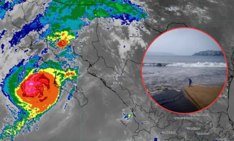 Huracán Polo se acerca a BCS con lluvias torrenciales, activan refugios (Imágenes de internet)