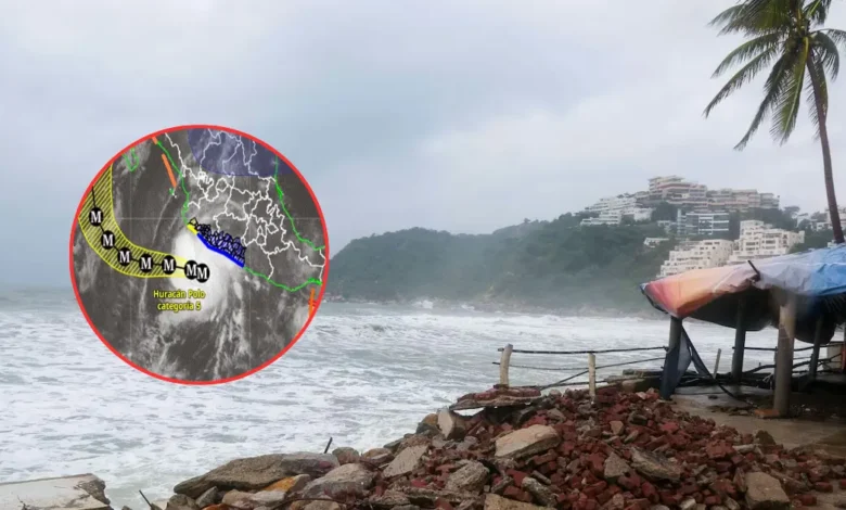 huracán polo mantiene categoría 5 y provoca lluvias en el pacífico