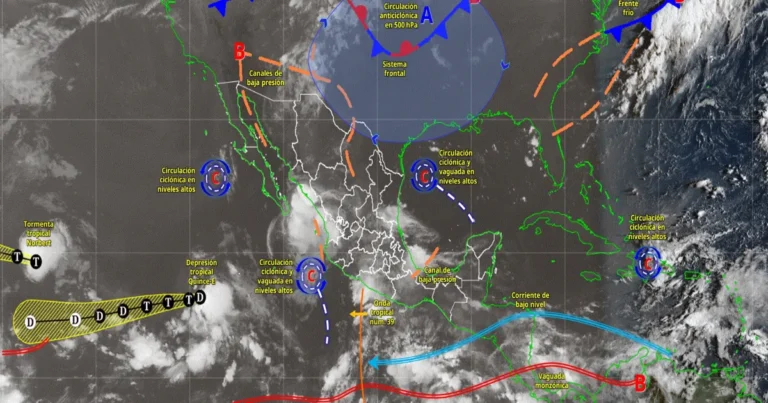 lluvias intensas y tormentas afectarán varias zonas de méxico