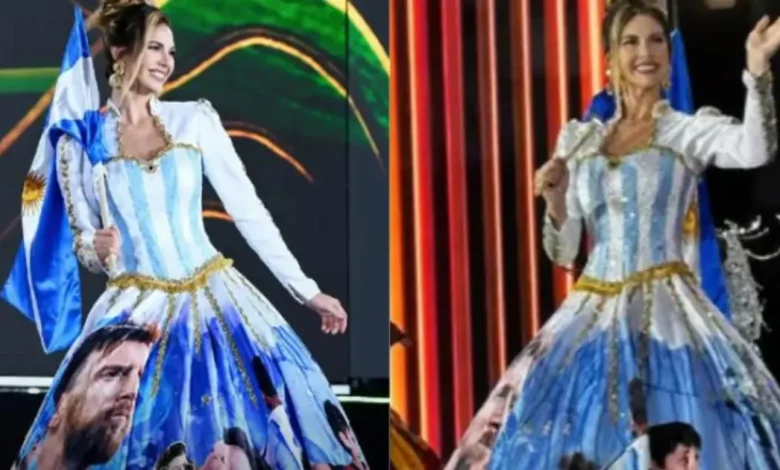 miss argentina luce vestido de messi en miss mundo