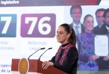 Presidenta Claudia Sheinbaum resalta aprobación de 27 reformas constitucionales y 76 reformas legales