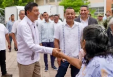 salomón jara recorre juchitán junto a autoridades federales y estatales